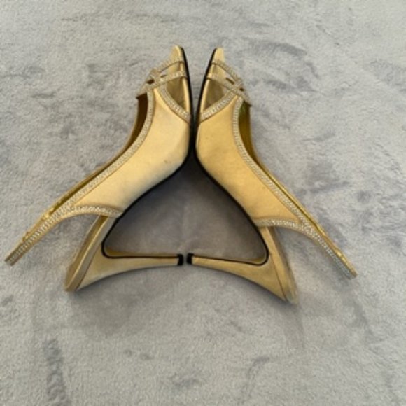 Valenti Franco Women's High Heels Sequin 10 Gold - Picture 15 of 16